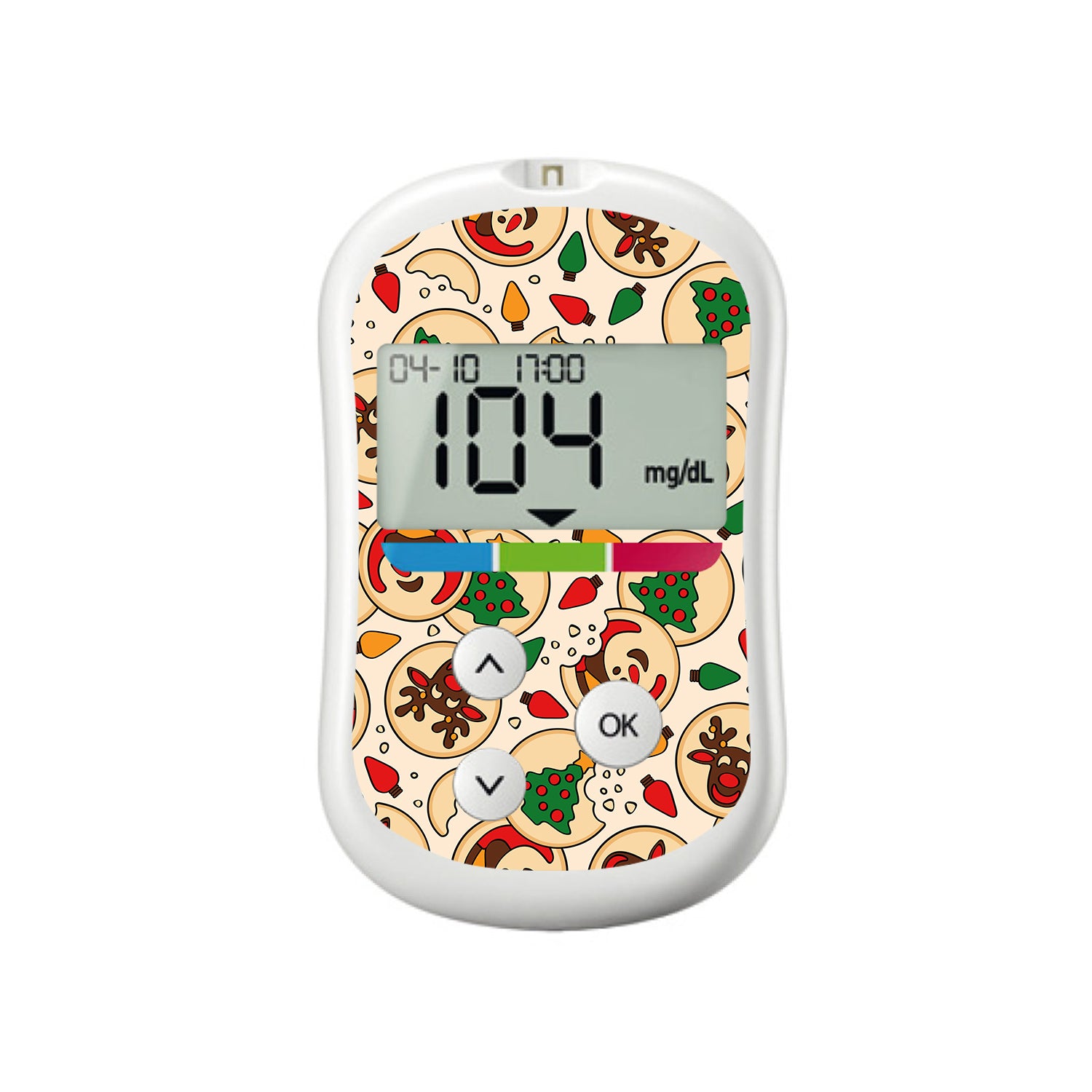 Santa's Cookies OneTouch Verio Flex Glucometer Sticker - Pump Peelz
