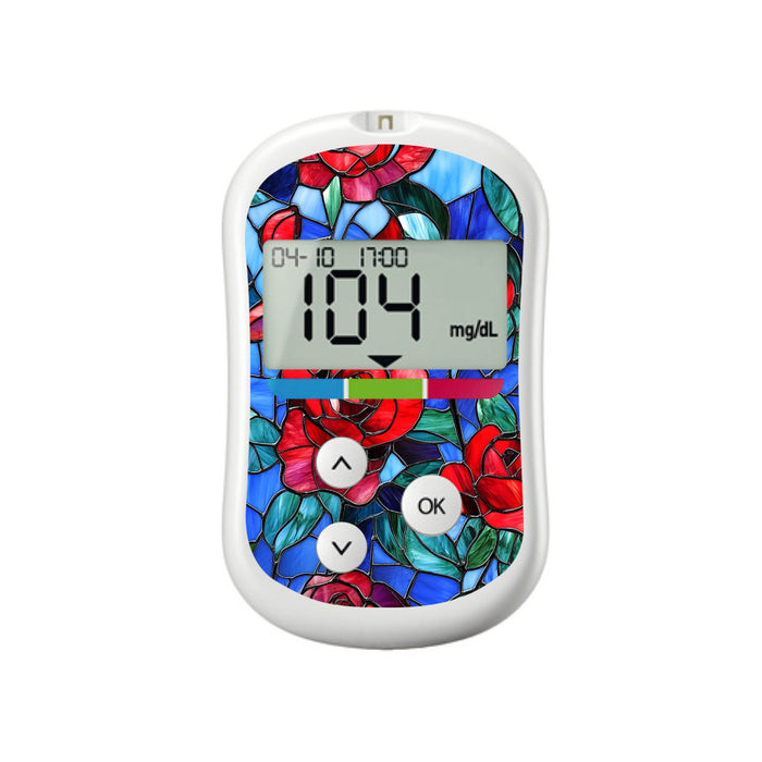 Crimson Blooms for OneTouch Verio Flex Glucometer