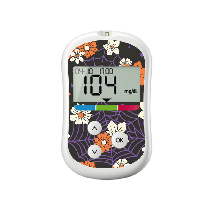 Webbed Flowers for OneTouch Verio Flex Glucometer - Pump Peelz