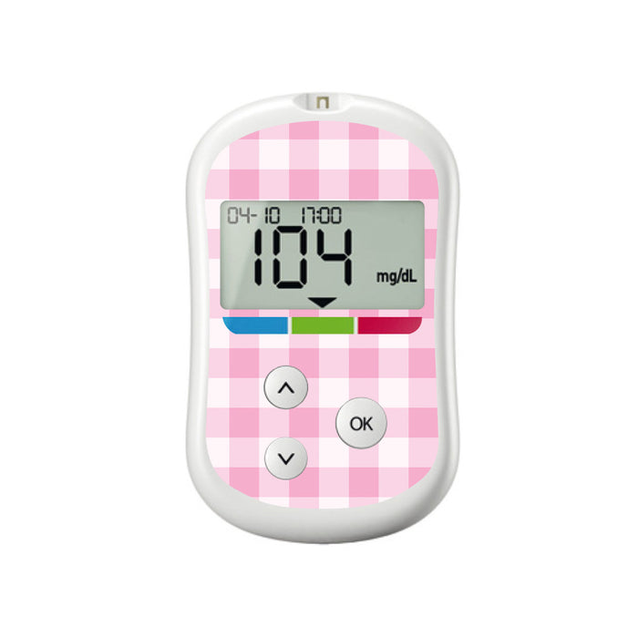Pink Plaid for OneTouch Verio Flex Glucometer