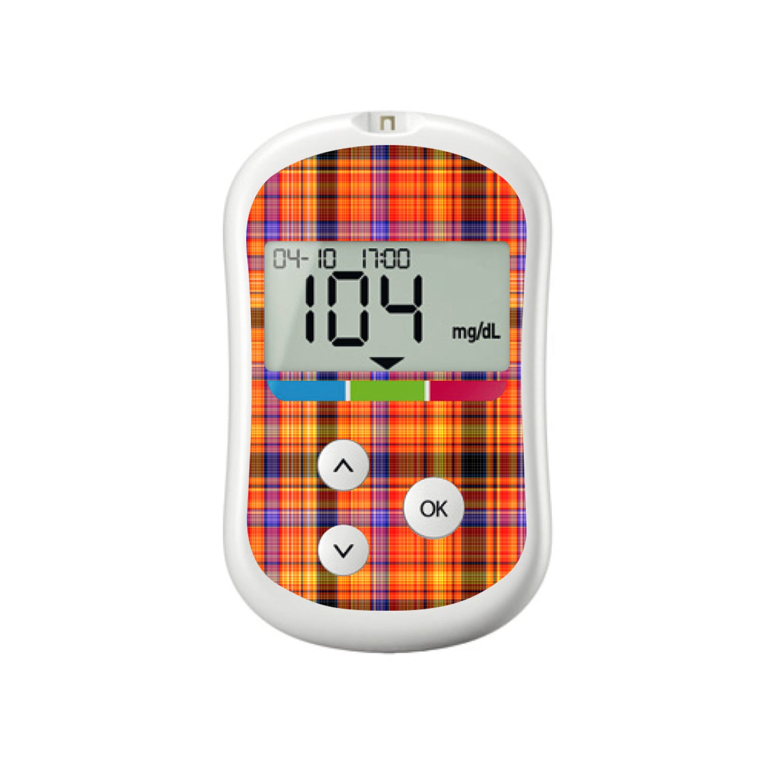 Pumpkin Plaid OneTouch Verio Flex Glucometer Sticker - Pump Peelz
