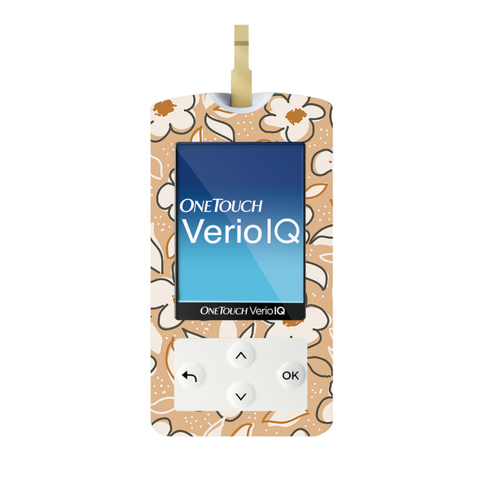 Muted Floral for OneTouch Verio IQ Glucometer