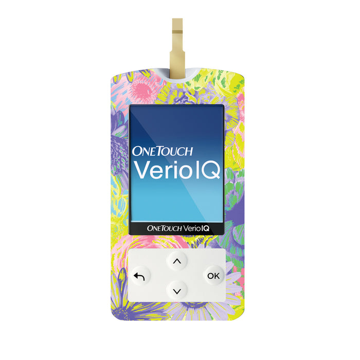 Neon Floral for OneTouch Verio IQ Glucometer