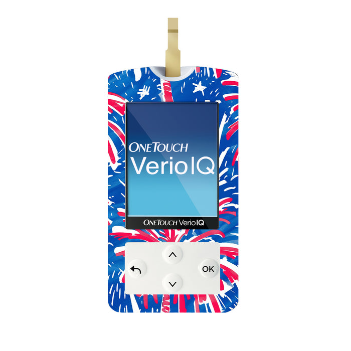 Watercolor Fireworks for OneTouch Verio IQ Glucometer