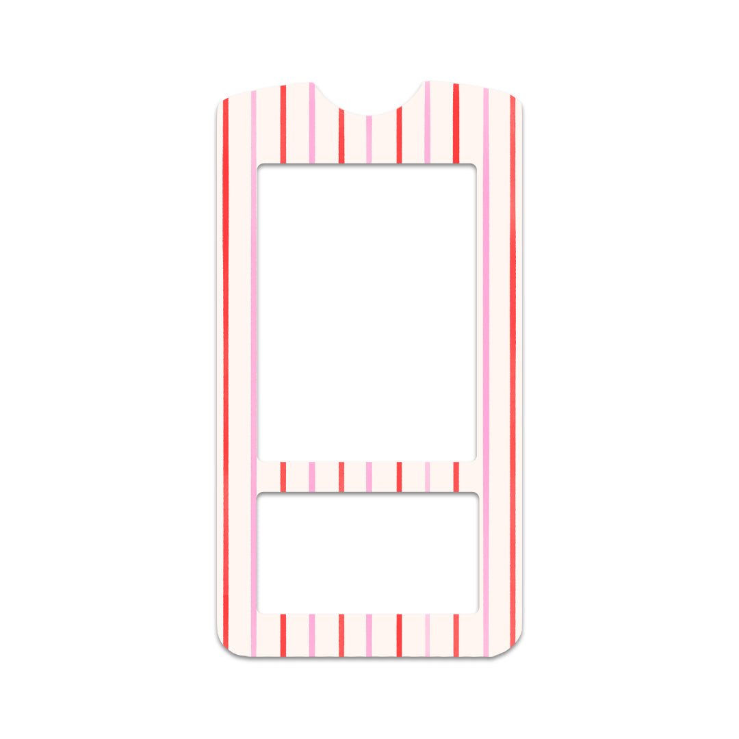 Peppermint Stripes OneTouch Verio IQ Glucometer Sticker - Pump Peelz