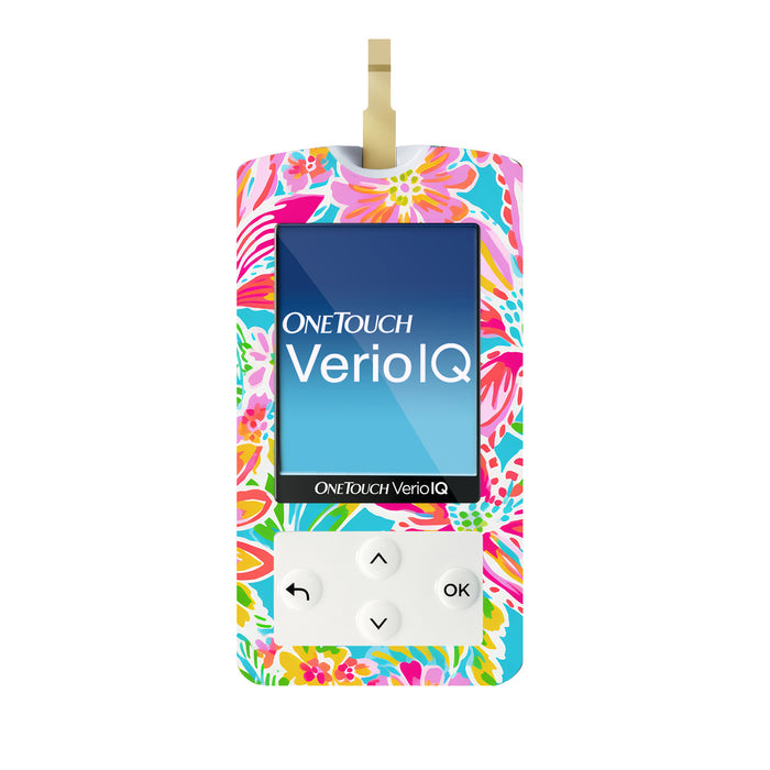 Preppy Flowers for OneTouch Verio IQ Glucometer
