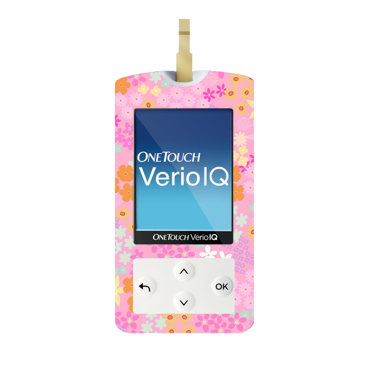 Pink Petals OneTouch Verio IQ Glucometer Sticker - Pump Peelz
