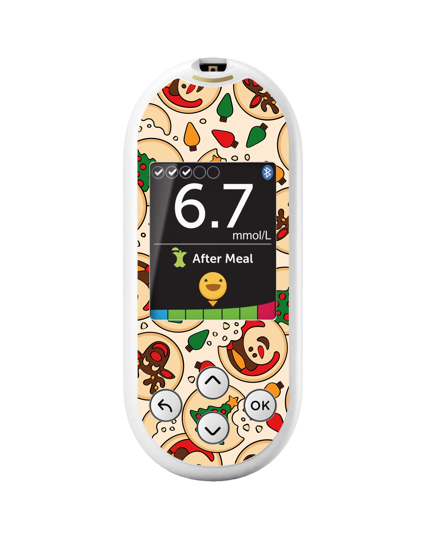 Santa's Cookies OneTouch Verio Reflect Glucometer - Pump Peelz