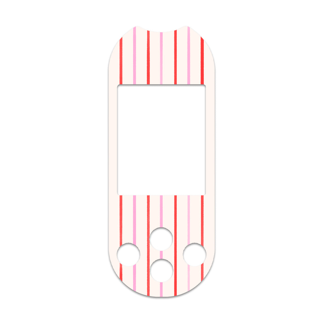 Peppermint Stripes OneTouch Verio Reflect Glucometer - Pump Peelz