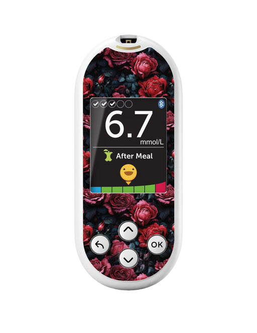 Gothic Roses for OneTouch Verio Reflect Glucometer - Pump Peelz