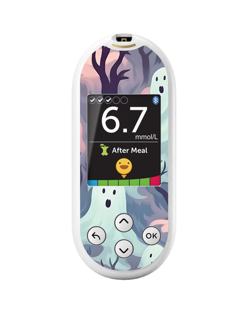 Whispy Ghosts for OneTouch Verio Reflect Glucometer - Pump Peelz