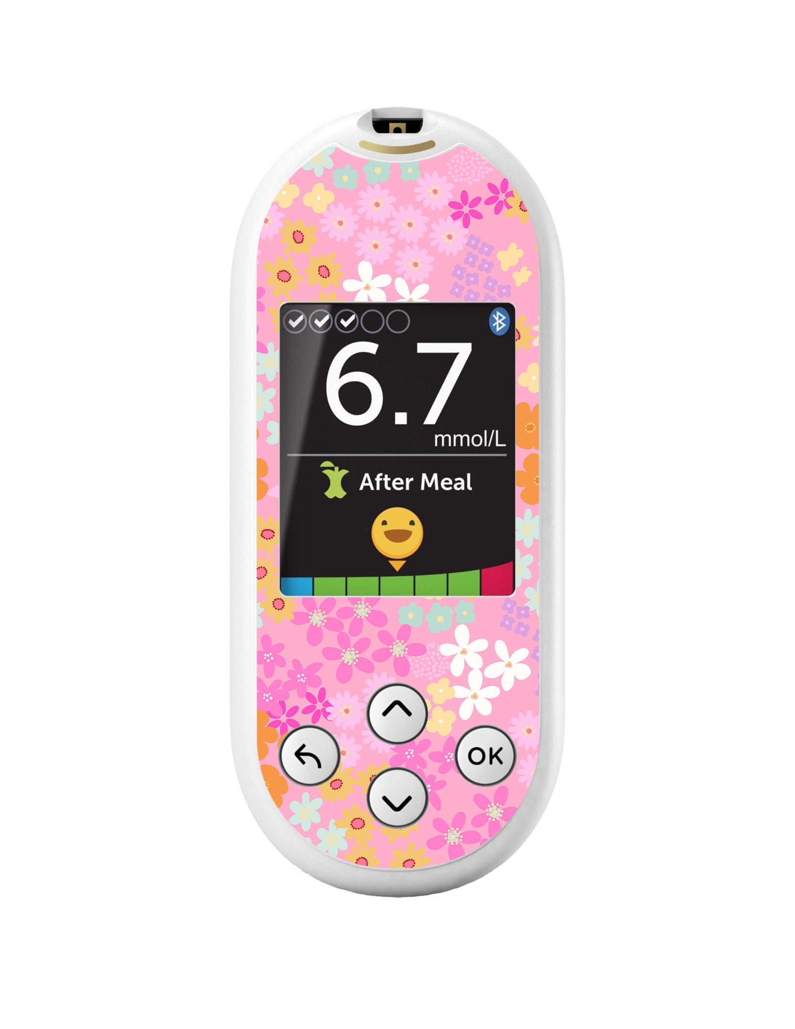 Pink Petals OneTouch Verio Reflect Glucometer - Pump Peelz