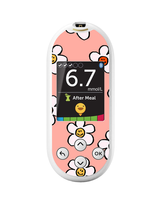Happy Flowers for OneTouch Verio Reflect Glucometer