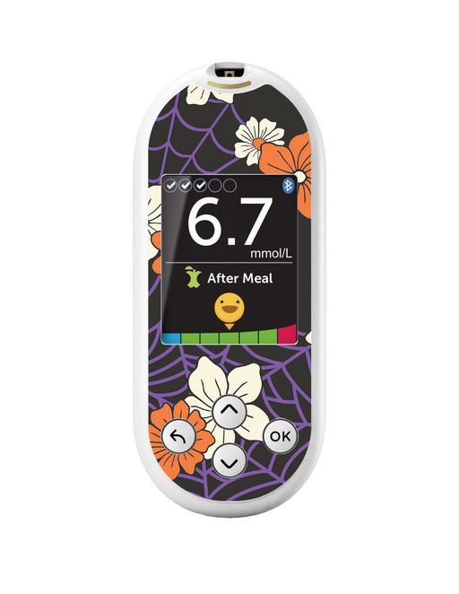 Webbed Flowers for OneTouch Verio Reflect Glucometer - Pump Peelz
