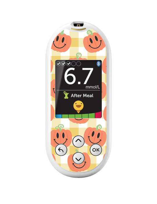 Pumpkin Smilies for OneTouch Verio Reflect Glucometer