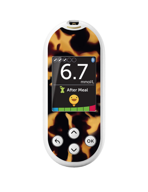 Tortoise Shell for OneTouch Verio Reflect Glucometer - Pump Peelz