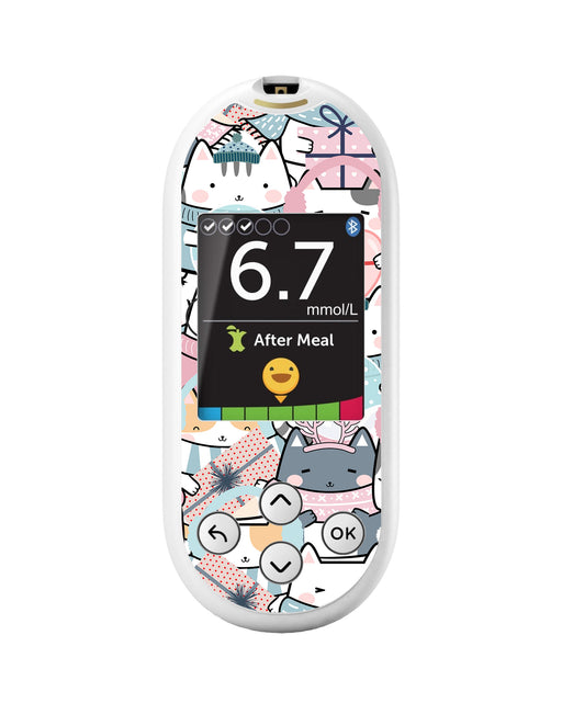 Meowy Christmas for OneTouch Verio Reflect Glucometer - Pump Peelz