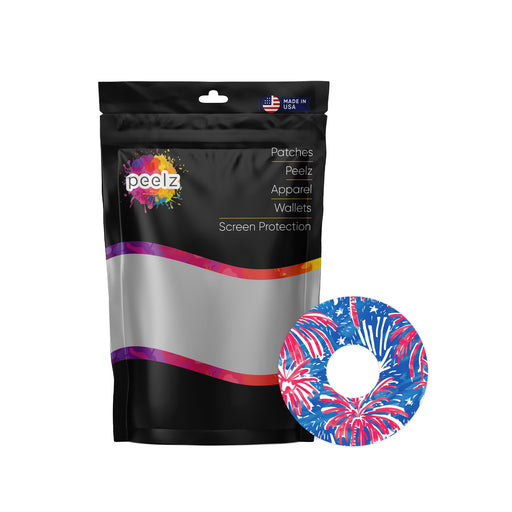 Watercolor Fireworks Patch Patch Tape Designed for the FreeStyle Libre 3-Pump Peelz