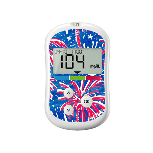 Watercolor Fireworks for OneTouch Verio Flex Glucometer-Pump Peelz