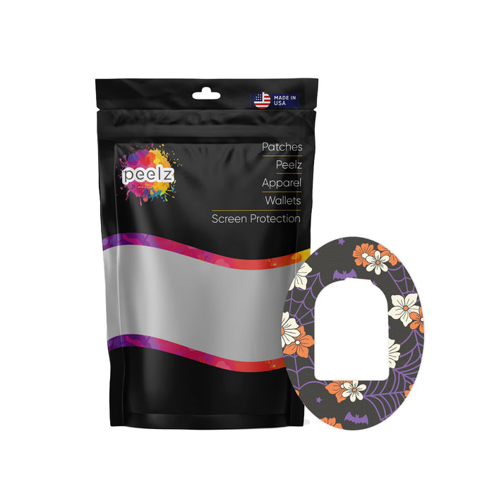 Webbed Flowers Patch Omnipod Tape-Pump Peelz