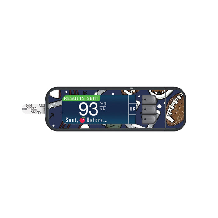 Winter Football Sticker for Bayer Contour Next Glucometer-Pump Peelz