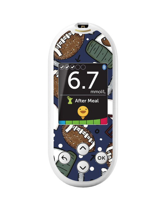 Winter Football for OneTouch Verio Reflect Glucometer-Pump Peelz