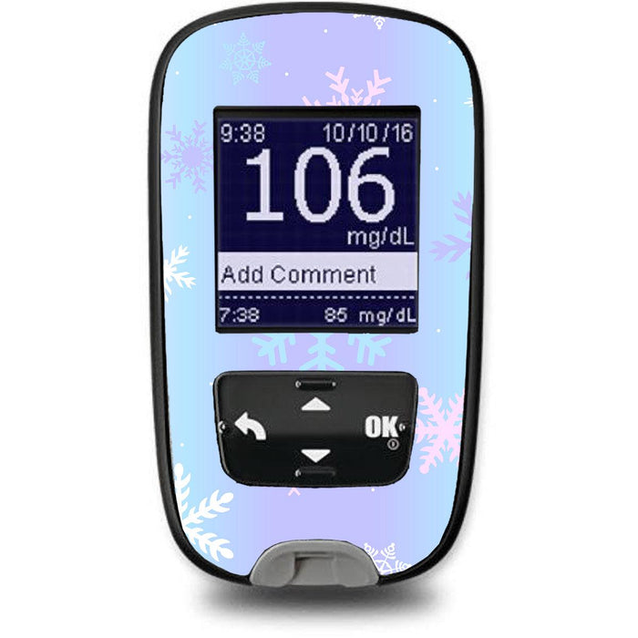 Winter Snowflake Sticker for the Accu-Chek Guide Glucometer-Pump Peelz