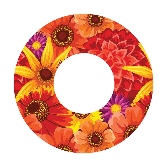 Zinnia Harvest Patch Tape Designed for the FreeStyle Libre 2-Pump Peelz