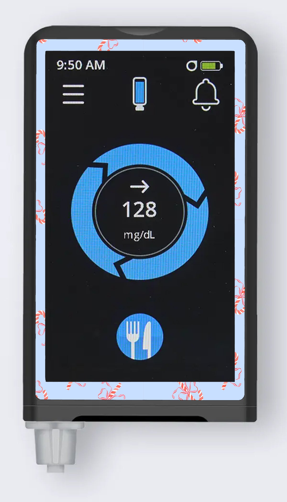 Candy Cane Lane Sticker for the Beta Bionics iLet – Pump Peelz