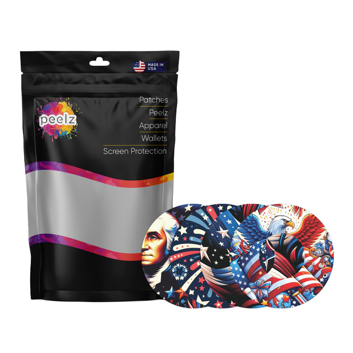 Patriotic Variety Pack Patch Patch Tape Designed for the FreeStyle Libre 2