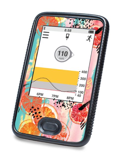 Slice Of Summer For Dexcom G6© Touchscreen Receiver Peelz Continuous Glucose Monitor