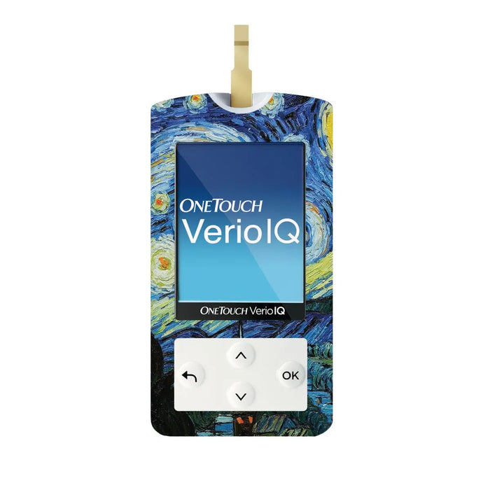 Starry Night OneTouch Verio IQ Meter - Pump Peelz Insulin Pump Skins
