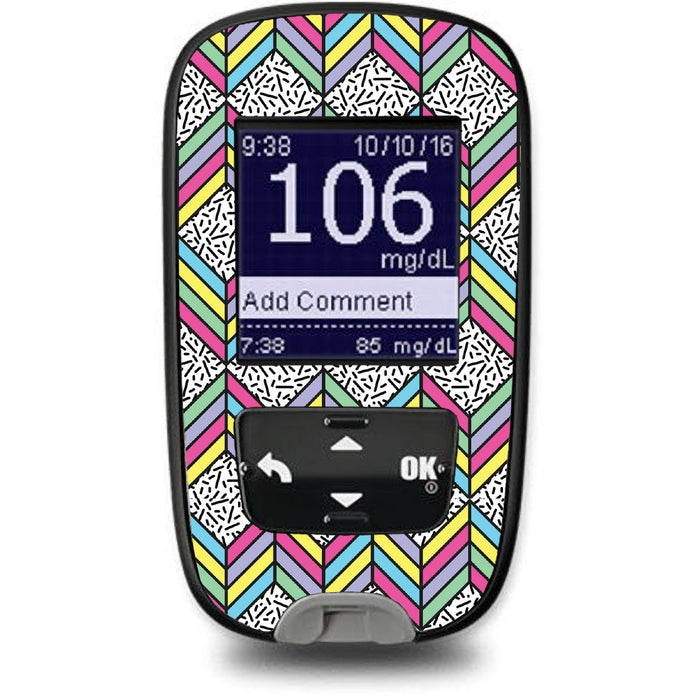 Abstract Chevron Sticker For The Accu-Chek Guide Glucometer Peelz Accu-Check Meter