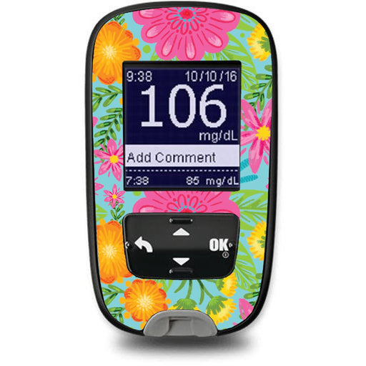 May Flowers Sticker For The Accu-Chek Guide Glucometer Meter Peelz Accu-Check