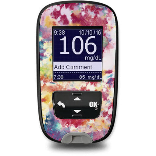 Touch Of Tie Dye Sticker For The Accu-Chek Guide Glucometer Meter Peelz Accu-Check