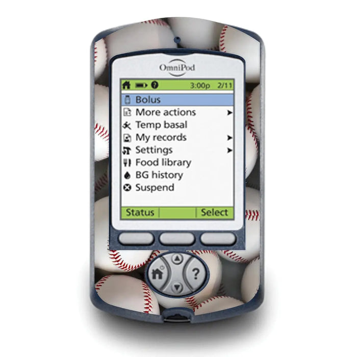 Baseball Pattern for OmniPod PDM - Pump Peelz Insulin Pump Skins
 - 1