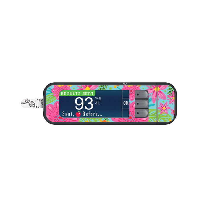May Flowers Skin For Bayer Contour Next Glucometer Peelz Meters