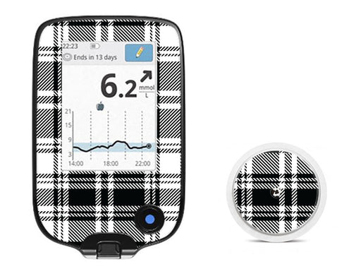 Black And White Plaid For Freestyle Libre Libre