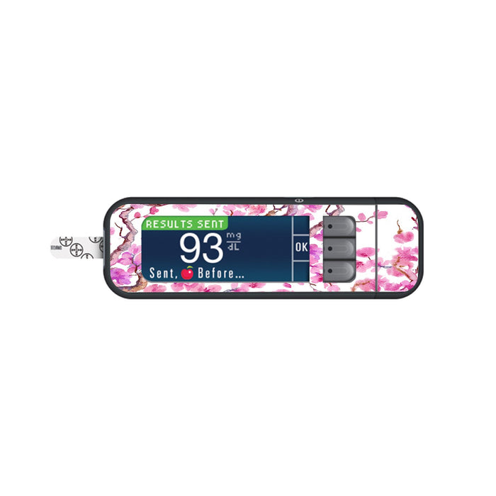 Cherry Blossoms Skin For Bayer Contour Next Glucometer Peelz Meters