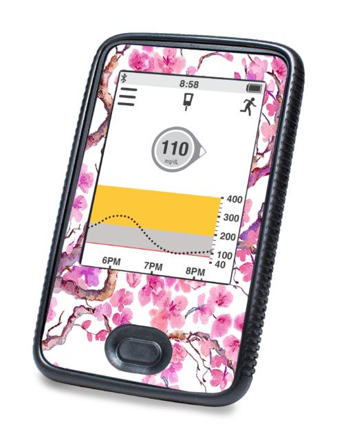 Cherry Blossoms For Dexcom G6© Touchscreen Receiver Peelz Continuous Glucose Monitor