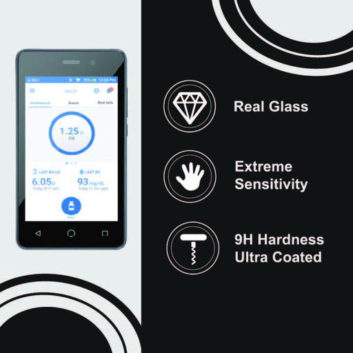 Tempered Glass Screen Protector For Omnipod Dash Pdm Peelz Dexcom Continuous Glucose Monitor