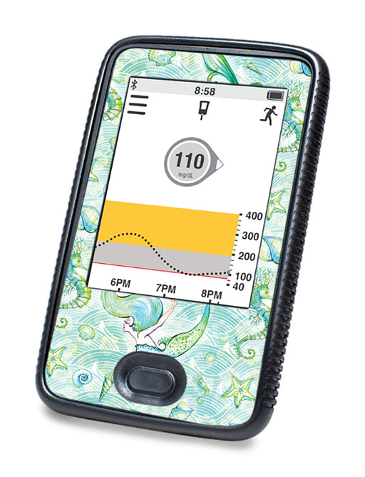 Pastel Mermaids For Dexcom G6© Touchscreen Receiver Peelz Continuous Glucose Monitor