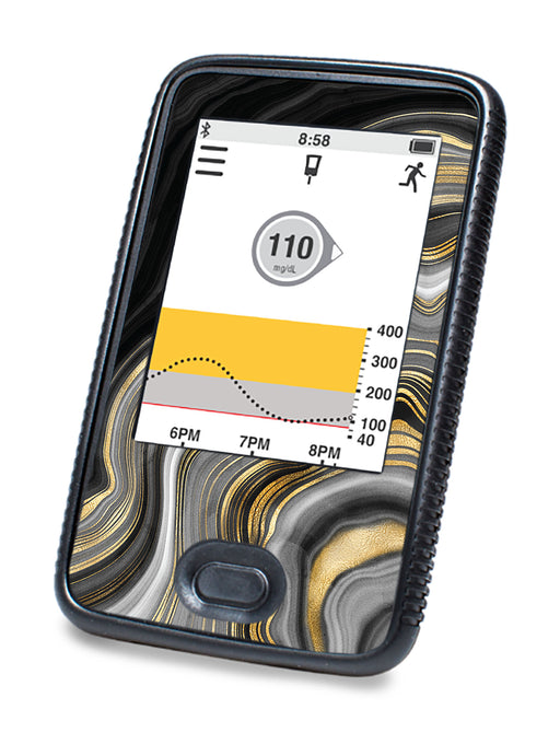 Gold Marble Designed for DEXCOM G6 Touchscreen Receiver - Pump Peelz