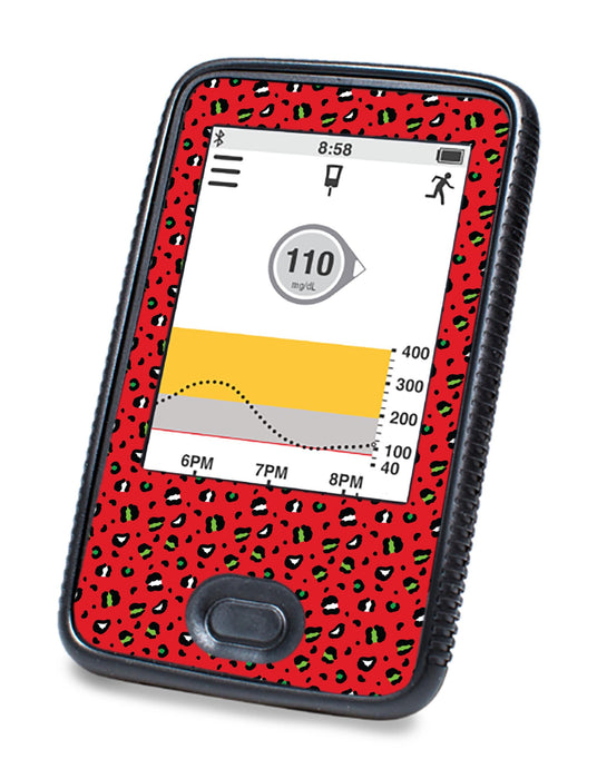 Holiday Leopard Designed For Dexcom G6 Touchscreen Receiver Peelz Dexcom Continuous Glucose Monitor