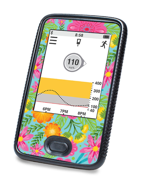 May Flowers For Dexcom G6© Touchscreen Receiver Peelz Continuous Glucose Monitor