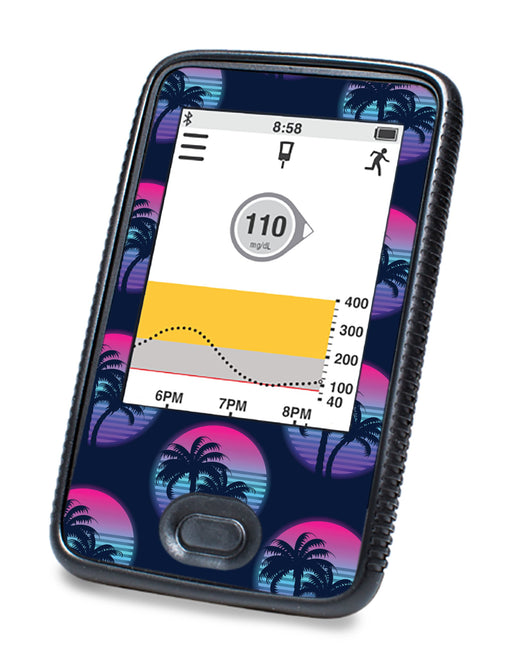 Neon Sunset For Dexcom G6© Touchscreen Receiver Peelz Continuous Glucose Monitor