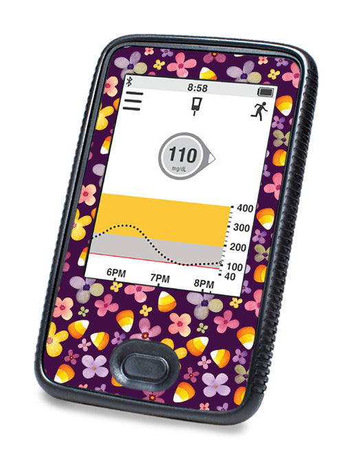 Purple Floral For Dexcom G6© Touchscreen Receiver Peelz Continuous Glucose Monitor