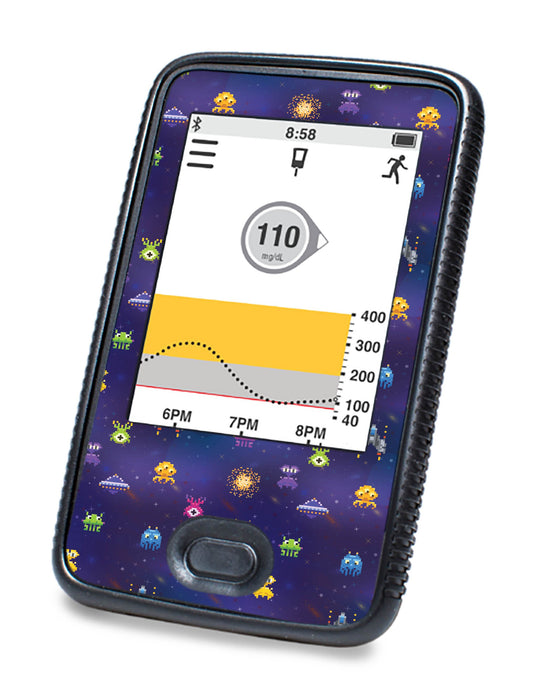 Space Invaders For Dexcom G6© Touchscreen Receiver Peelz Continuous Glucose Monitor