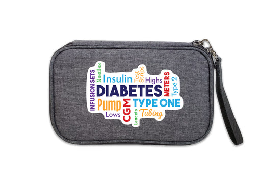 Diabetes Word Cloud Diabetes Wallet - Pump Peelz