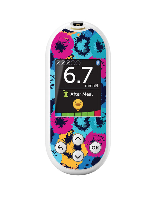 Pop Floral for OneTouch Verio Reflect Glucometer - Pump Peelz